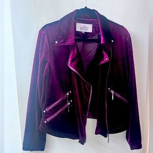 Belle Badgley moto jacket